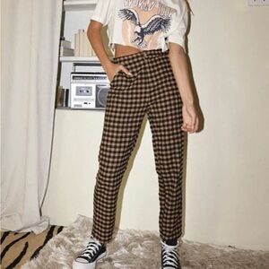 12th Tribe Bishop Tan Checkered Trousers